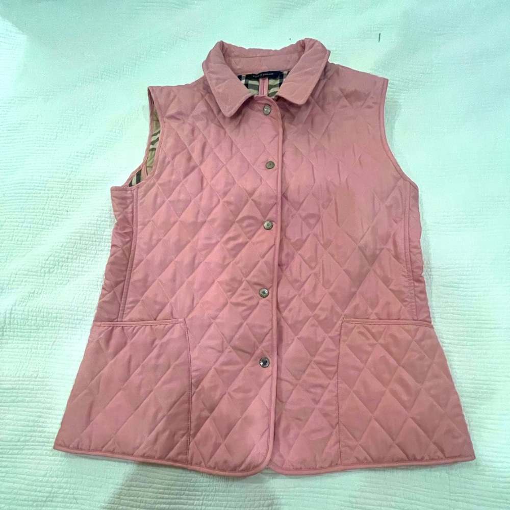 Authentic Burberry quilted vest pink - L